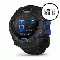 Instinct 3 – 50 mm, AMOLED - Black with Black/Bolt Blue Band - 010-03020-03 - Garmin